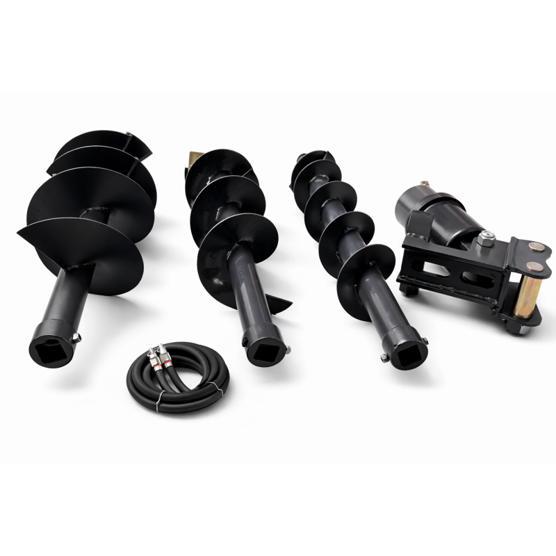 Hydraulischer Erdbohrer Komplett-Set mit verstärkter 4-Kant Aufnahme