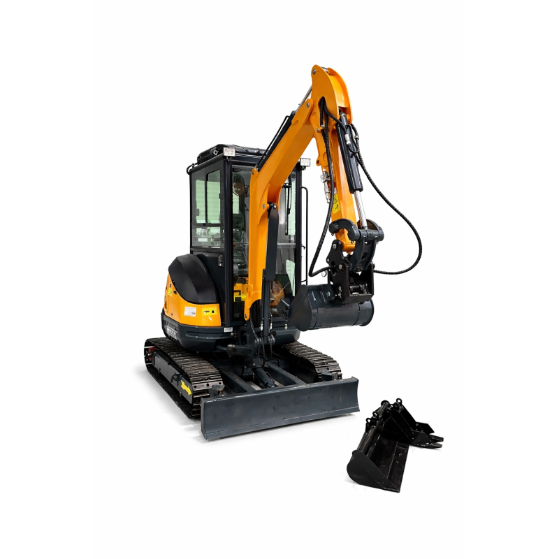Tec-Point HT25 PRO mini excavator 2.5 t – steel tracks / cabin / Kubot