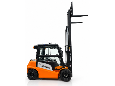 TEC-POINT CPD50E Elektrogabelstapler – 5,0 t Tragfähigkeit | 4,5 m Hubhöhe | Li-Ion | Triplex | Vollkabine | Heizung