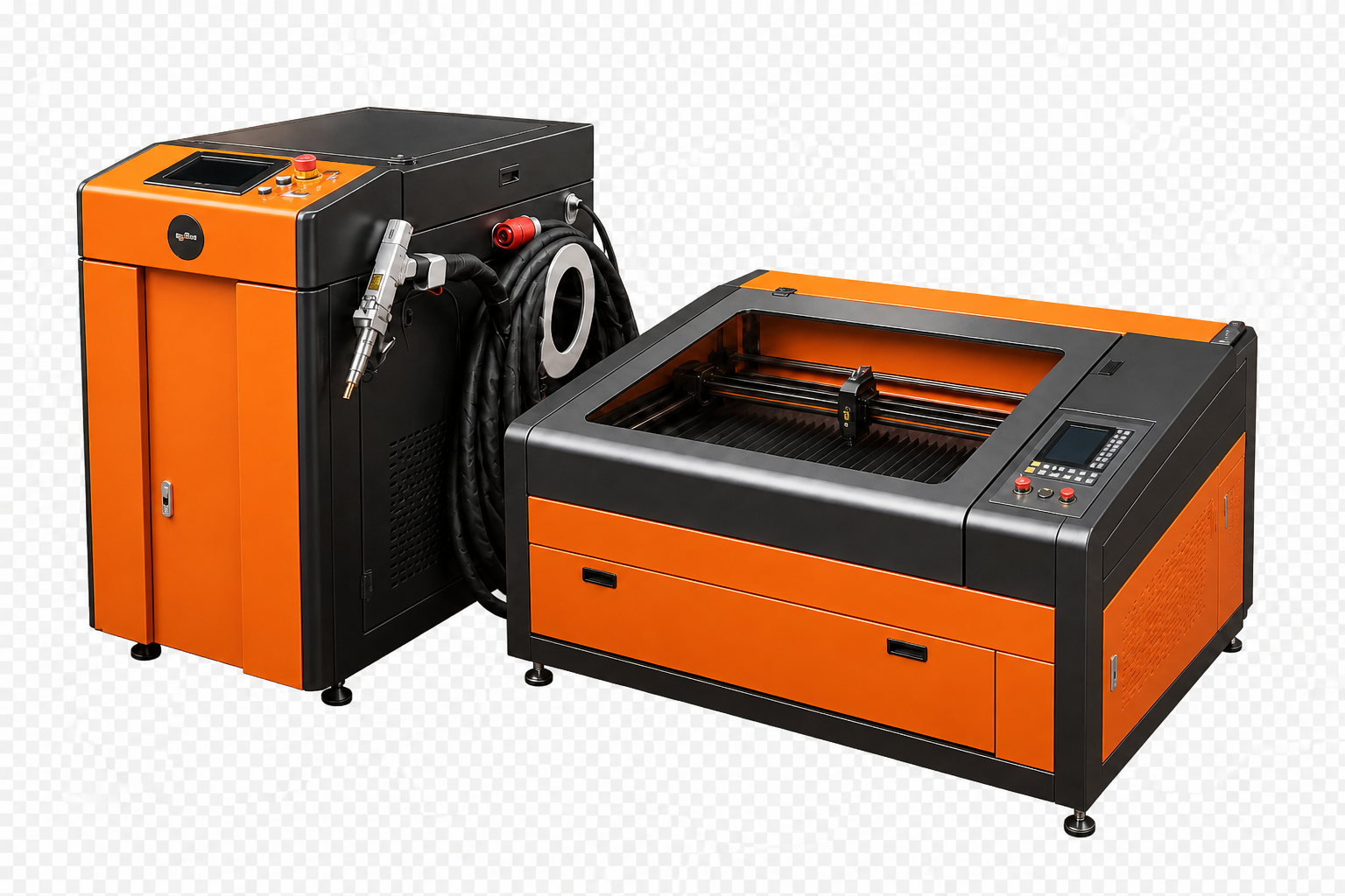 Welding equipment and laser steel cutting